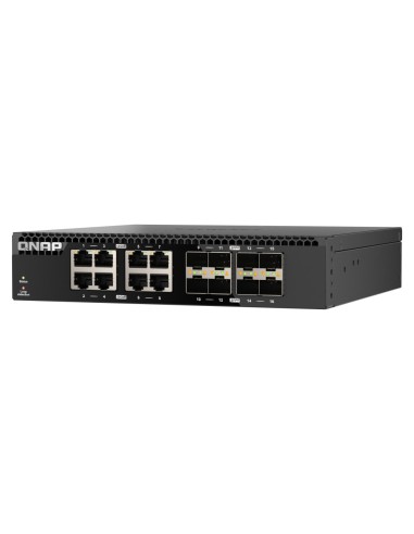 QNAP QSW-3216R-8S8T switch di rete Non gestito L2 10G Ethernet (100 1000 10000) Nero