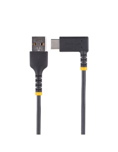 StarTech.com Cavo da USB-A a USB-C a 90° da 15 cm - Cavetto di Ricarica Veloce USB Tipo C per uso intensivo - Cavo Dati da USB 2