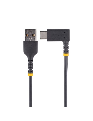StarTech.com Cavo da USB-A a USB-C a 90° da 15 cm - Cavetto di Ricarica Veloce USB Tipo C per uso intensivo - Cavo Dati da USB