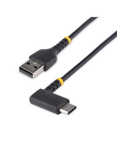 StarTech.com Cavo da USB-A a USB-C a 90° da 2m - Cavetto di Ricarica Veloce USB Tipo C per uso intensivo - Cavo Dati da USB 2.0