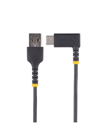 StarTech.com Cavo da USB-A a USB-C a 90° da 30cm - Cavetto di Ricarica Veloce USB Tipo C per uso intensivo - Cavo Dati da USB
