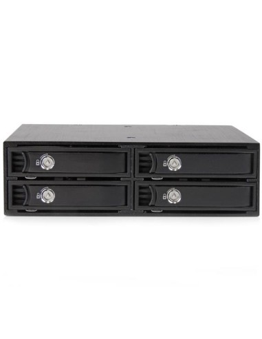 StarTech.com Backplane mobile per rack hot-swap 5,25" a 4 alloggiamenti HDD SATA SAS da 2,5" - 6 Gbps