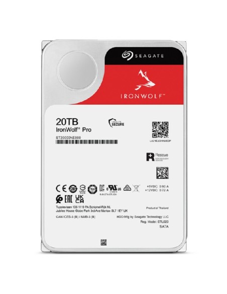 Seagate IronWolf Pro ST20000NT001 disco rigido interno 3.5" 20 TB