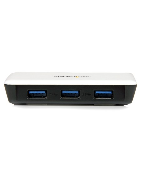 StarTech.com Adattatore di rete NIC USB 3.0 a Ethernet Gigabit con 3 porte hub - Bianco