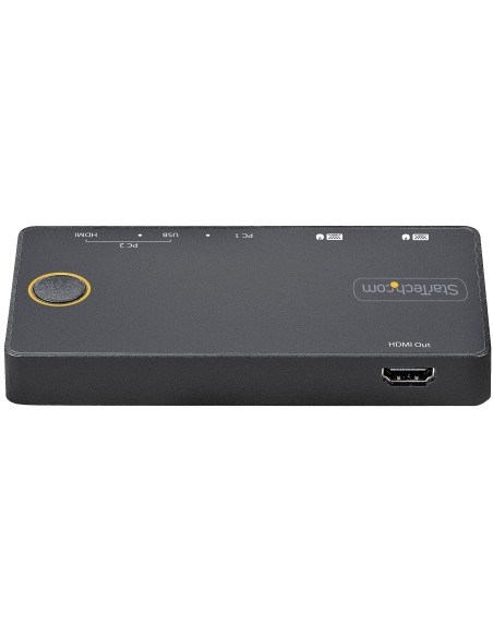 StarTech.com Switch KVM ibrido USB-A + HDMI e USB-C a 2 porte - Monitor singolo HDMI 2.0 4K 60Hz - Switch KVM compatto per