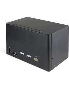 StarTech.com KVM Switch DisplayPort a 2 porte e 4 monitor - 4K 60Hz UHD HDR - KVM per desktop PC 4K DP 1.2 con hub USB 3.0 a 2
