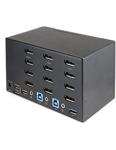 StarTech.com KVM Switch DisplayPort a 2 porte e 4 monitor - 4K 60Hz UHD HDR - KVM per desktop PC 4K DP 1.2 con hub USB 3.0 a 2 2