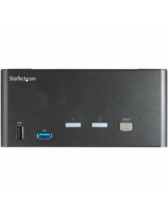 StarTech.com KVM Switch DisplayPort a due porte e triplo monitor DP - 4K 60Hz UHD HDR - KVM DP 1.2 per computer desktop con hub 2