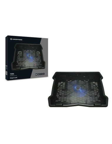 Conceptronic THANA05B base di raffreddamento per laptop 39,6 cm (15.6") Nero