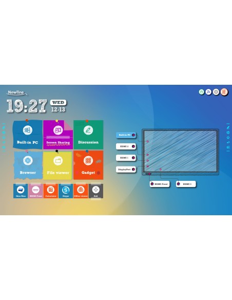 Newline TT-6519RS lavagna interattiva 165,1 cm (65") 3840 x 2160 Pixel Touch screen Nero