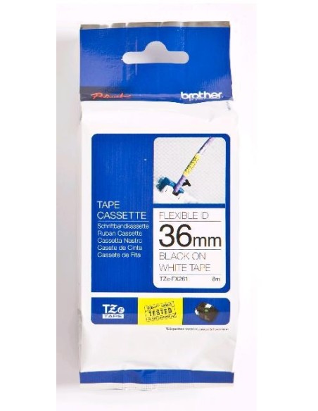 Brother TZe-FX261 nastro per etichettatrice Nero su bianco