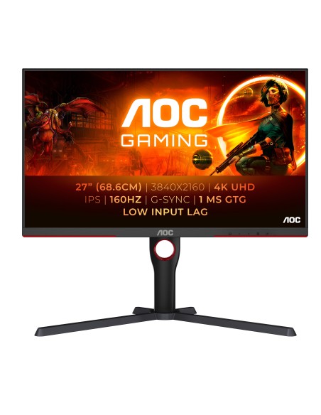 AOC G3 U27G3X Monitor PC 68,6 cm (27") 3840 x 2160 Pixel 4K Ultra HD LED Nero, Rosso
