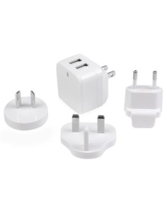 StarTech.com Caricabatterie da Muro a doppia porta x2 USB ad alta potenza ( 17W   3.4 Amp ) con prese da viaggio