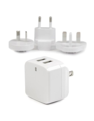 StarTech.com Caricabatterie da Muro a doppia porta x2 USB ad alta potenza ( 17W   3.4 Amp ) con prese da viaggio