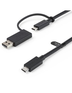 StarTech.com Cavo USB-C da 1 m con adattatore Dongle USB-A - Cavo ibrido 2-in-1 USB tipo C con USB-A - Da USB-C a USB-C