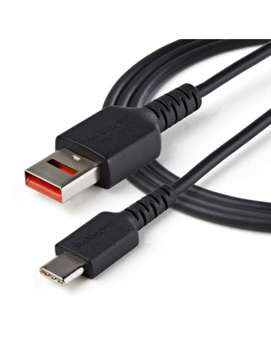 StarTech.com Cavo di ricarica USB C sicuro da 1 m - Cavo di sola alimentazione da USB-A a USB type C con blocco dati - Cavo