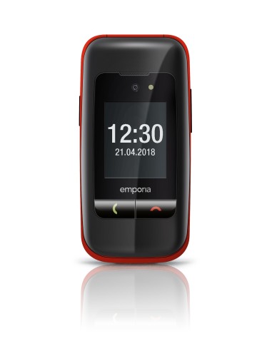 Emporia ONE 6,1 cm (2.4") 80 g Nero, Rosso Telefono per anziani