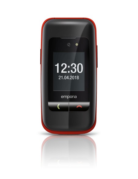 Emporia ONE 6,1 cm (2.4") 80 g Nero, Rosso Telefono per anziani