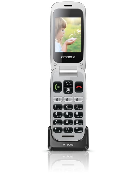 Emporia ONE 6,1 cm (2.4") 80 g Grigio, Argento Telefono per anziani