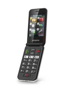 Emporia SIMPLICITYglam.4G 7,11 cm (2.8") 106 g Nero, Bianco Telefono per anziani
