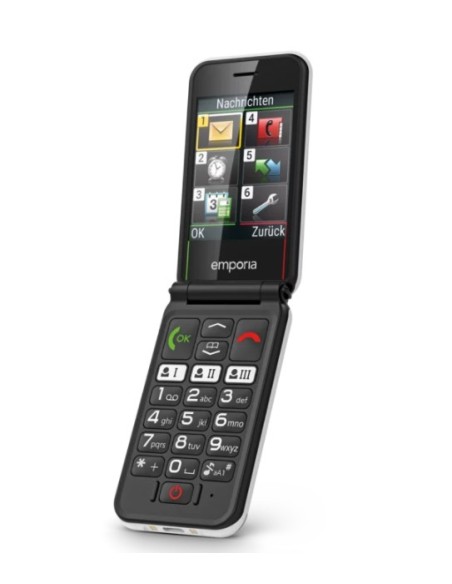 Emporia SIMPLICITYglam.4G 7,11 cm (2.8") 106 g Nero, Bianco Telefono per anziani
