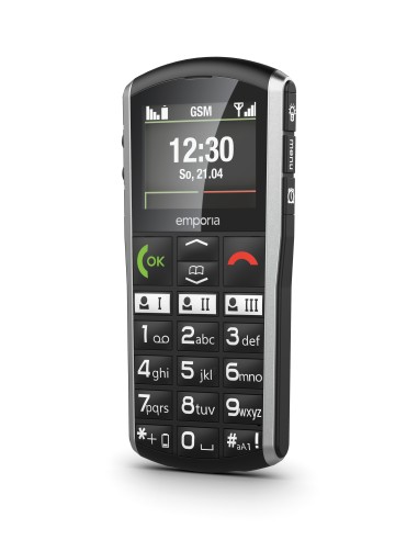 Emporia SiMPLiCiTY 5,08 cm (2") 90 g Nero, Argento Telefono per anziani