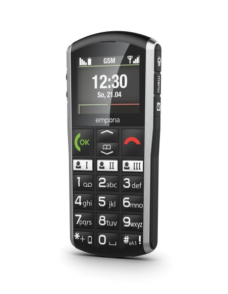 Emporia SiMPLiCiTY 5,08 cm (2") 90 g Nero, Argento Telefono per anziani