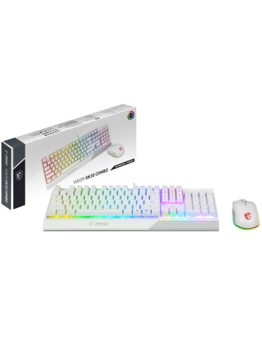 MSI Vigor GK30 Combo White tastiera Mouse incluso USB QWERTY Italiano Bianco