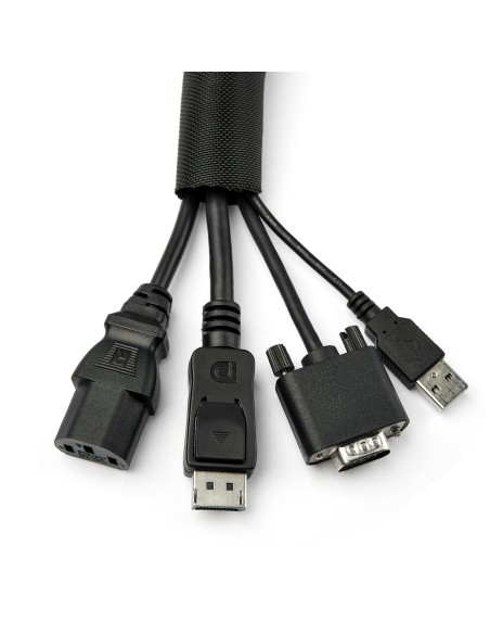 StarTech.com Guaina Coprifili per Gestione cavi da 4,6m - Avvolgicavo flessibile a spirale - Ø 1,0-1,5 - Guaina espandibile -