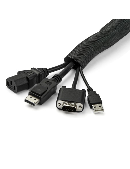 StarTech.com Guaina Coprifili per Gestione cavi da 4,6m - Avvolgicavo flessibile a spirale - Ø 1,0-1,5 - Guaina espandibile -