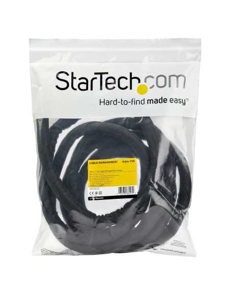 StarTech.com Guaina Coprifili per Gestione cavi da 4,6m - Avvolgicavo flessibile a spirale - Ø 1,0-1,5 - Guaina espandibile -