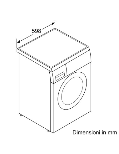 Bosch Serie 6 Lavatrice a carica frontale, , 9 kg, 1400 g min., Cl. A, Doppio attacco, Top removibile.