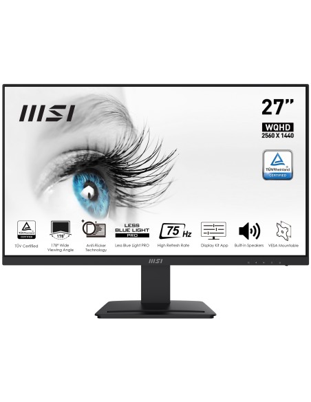 MSI Pro MP273QV Monitor PC 68,6 cm (27") 2560 x 1440 Pixel Wide Quad HD LED Nero