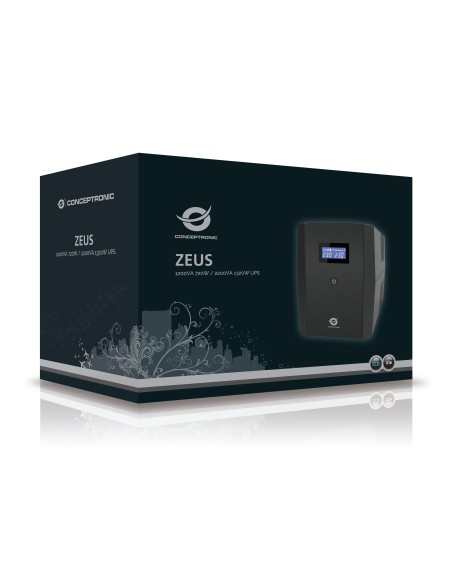 Conceptronic ZEUS03EP gruppo di continuità (UPS) A linea interattiva 1,2 kVA 720 W 5 presa(e) AC