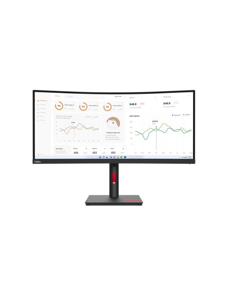 Lenovo ThinkVision T34w-30 LED display 86,4 cm (34") 3440 x 1440 Pixel Wide Quad HD Nero