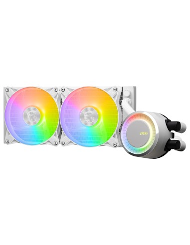 MSI MAG CORELIQUID E240 WHITE sistema di raffreddamento per computer Scheda madre, Processore Liquid cooling kit 12 cm Bianco
