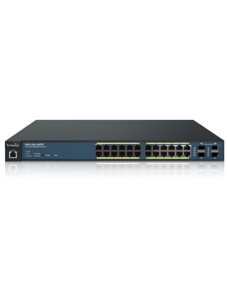 EnGenius EWS1200-28TFP switch di rete Gestito L2 L3 Gigabit Ethernet (10 100 1000) Supporto Power over Ethernet (PoE) 1U Nero