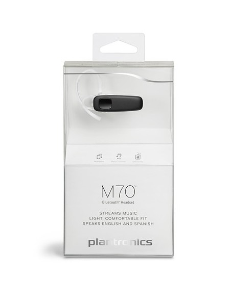 POLY M70 Auricolare Wireless A clip Musica e Chiamate Micro-USB Bluetooth Nero