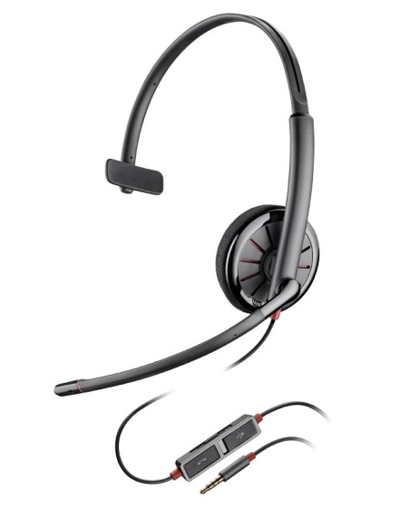 POLY Blackwire 215 Auricolare Cablato A Padiglione Musica e Chiamate Nero