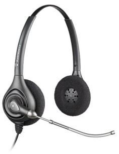 POLY SupraPlus Wideband HW261 A Auricolare Cablato A Padiglione Ufficio Nero