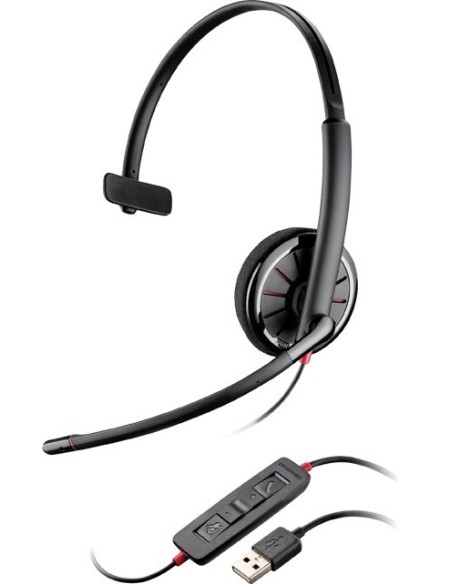 POLY Blackwire C310 Auricolare Cablato A Padiglione Musica e Chiamate Nero