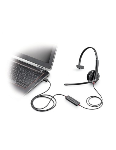 POLY Blackwire C310 Auricolare Cablato A Padiglione Musica e Chiamate Nero