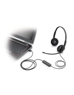 POLY Blackwire C320-M Auricolare Cablato A Padiglione Musica e Chiamate Nero 2