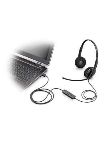 POLY Blackwire C320 Auricolare Cablato A Padiglione Musica e Chiamate Nero