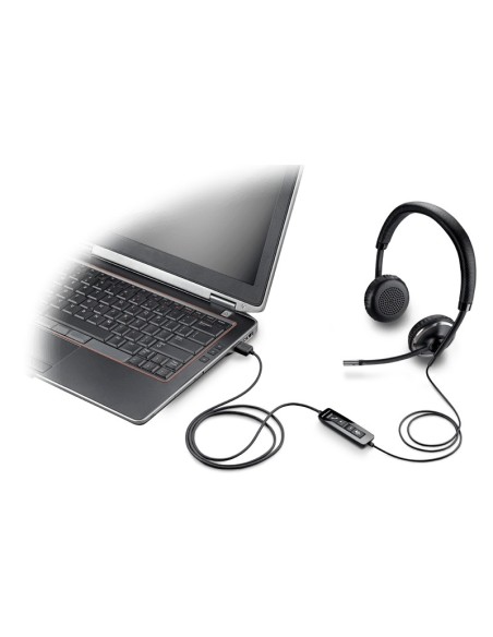 POLY Blackwire C520 Auricolare Cablato A Padiglione Musica e Chiamate Nero