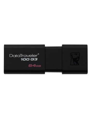 Kingston Technology DataTraveler 100 G3 unità flash USB 64 GB USB tipo A 3.2 Gen 1 (3.1 Gen 1) Nero