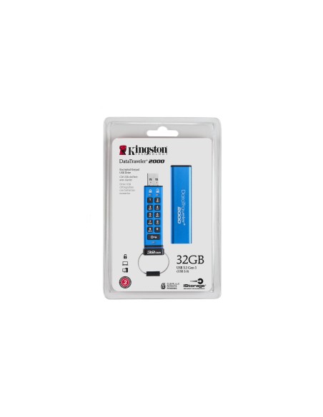 Kingston Technology DataTraveler 2000 32GB unità flash USB USB tipo A 3.2 Gen 1 (3.1 Gen 1) Blu
