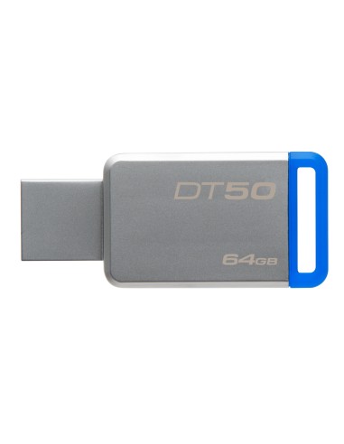 Kingston Technology DataTraveler 50 64GB unità flash USB USB tipo A 3.2 Gen 1 (3.1 Gen 1) Blu, Argento