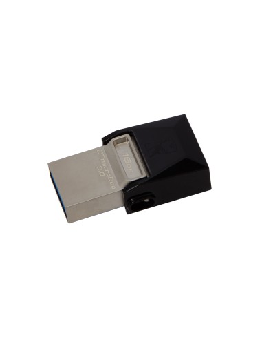 Kingston Technology DataTraveler 16GB microDuo 3.0 unità flash USB USB Type-A   Micro-USB 3.2 Gen 1 (3.1 Gen 1) Nero