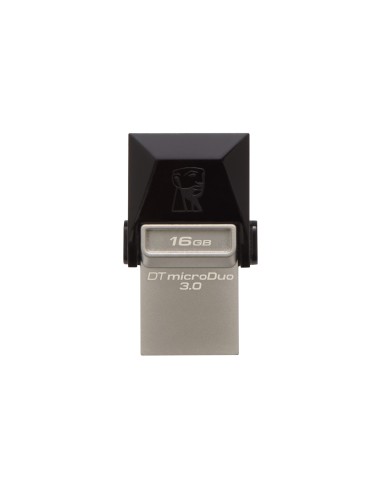 Kingston Technology DataTraveler 16GB microDuo 3.0 unità flash USB USB Type-A   Micro-USB 3.2 Gen 1 (3.1 Gen 1) Nero